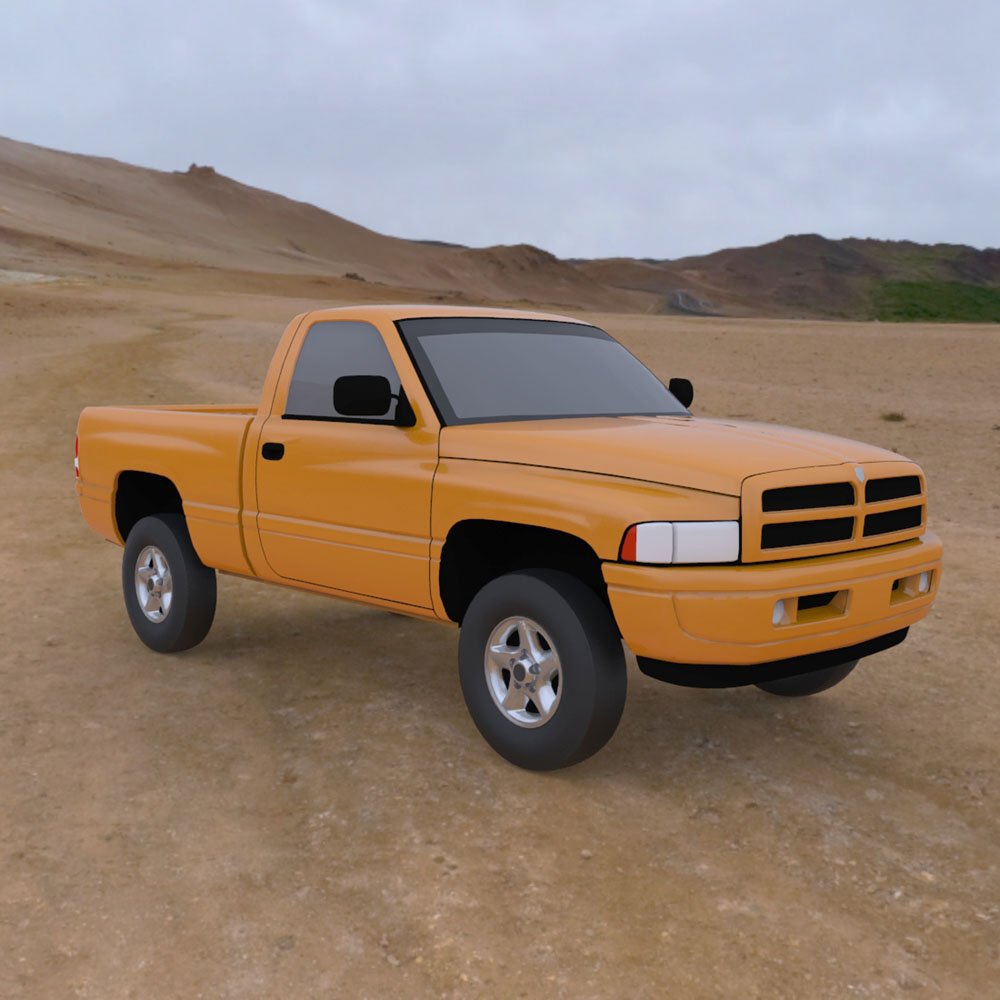 Dodge Ram Pickup 1997 - 3ds/ obj - Extended License by N/A