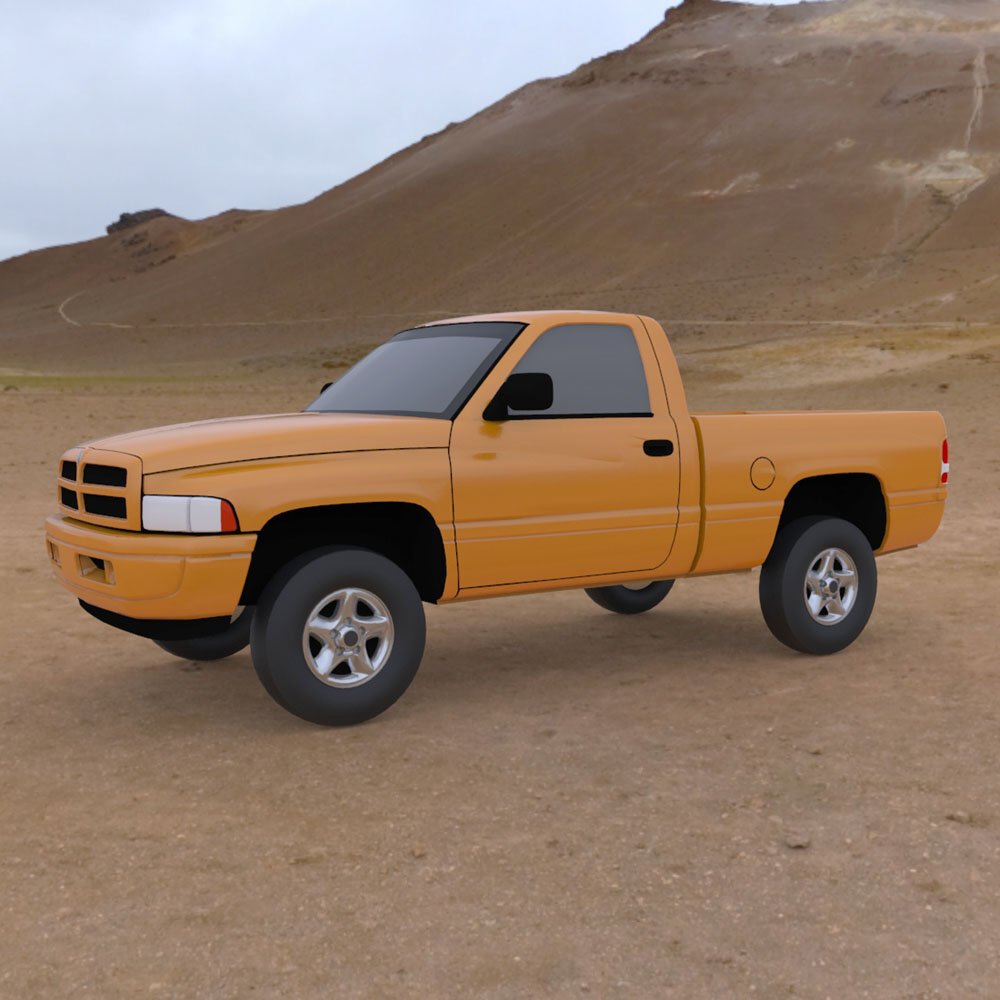 Dodge Ram Pickup 1997 - 3ds/ obj - Extended License by N/A