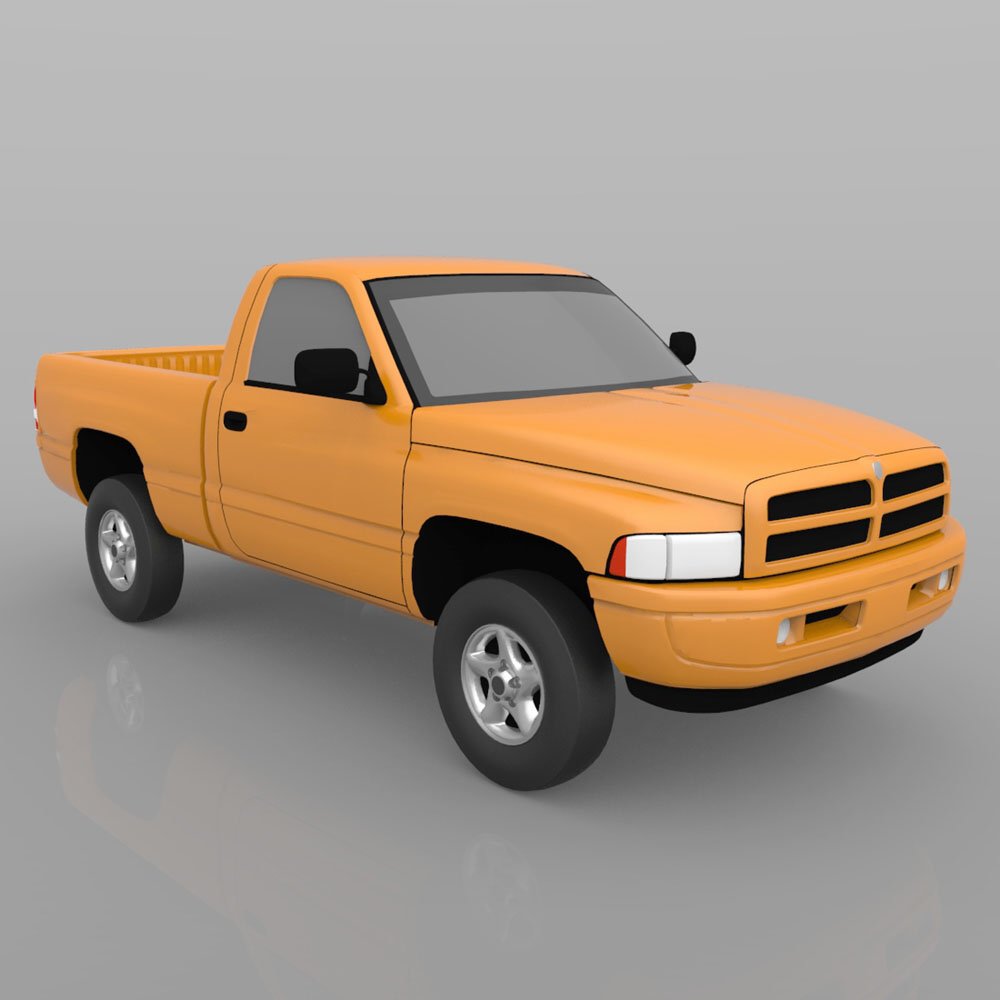 Dodge Ram Pickup 1997 - 3ds/ obj - Extended License by N/A