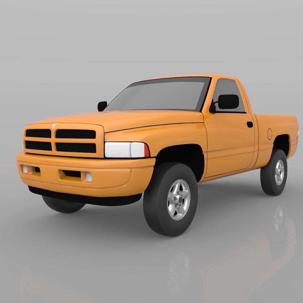 Dodge Ram Pickup 1997 - 3ds/ obj - Extended License by N/A