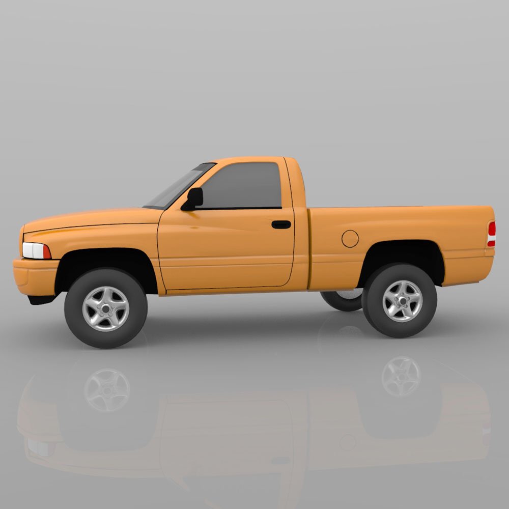 Dodge Ram Pickup 1997 - 3ds/ obj - Extended License by N/A