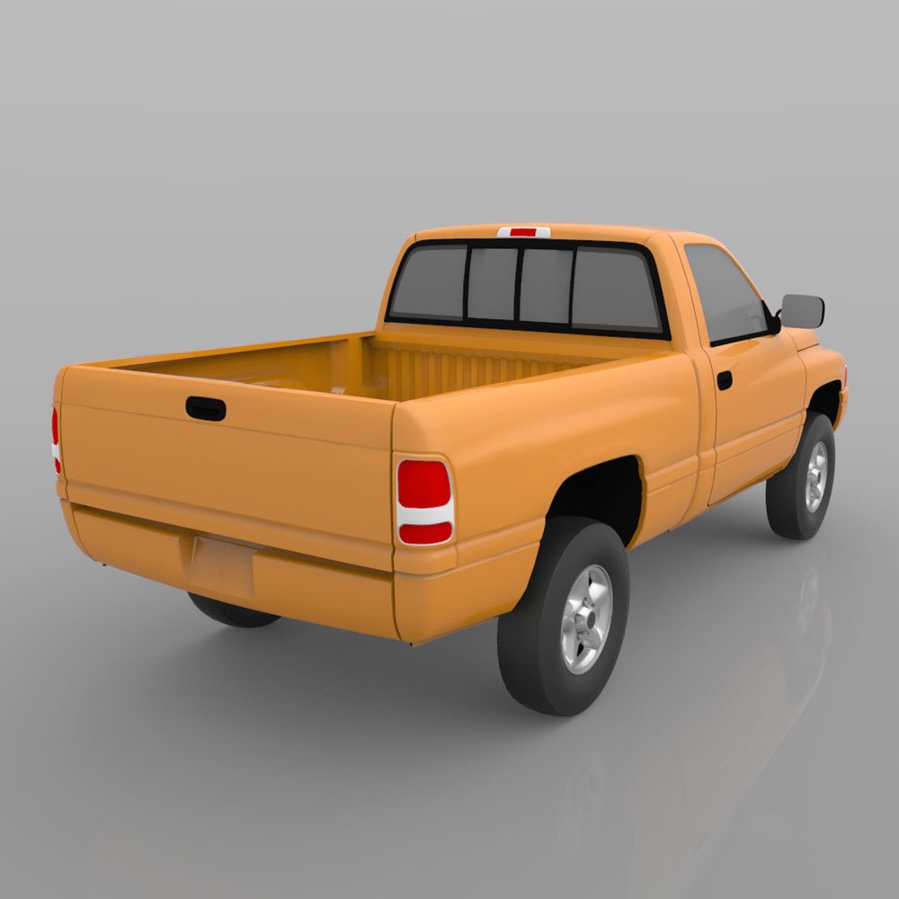 Dodge Ram Pickup 1997 - 3ds/ obj - Extended License by N/A