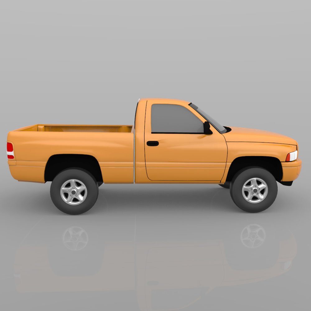 Dodge Ram Pickup 1997 - 3ds/ obj - Extended License by N/A