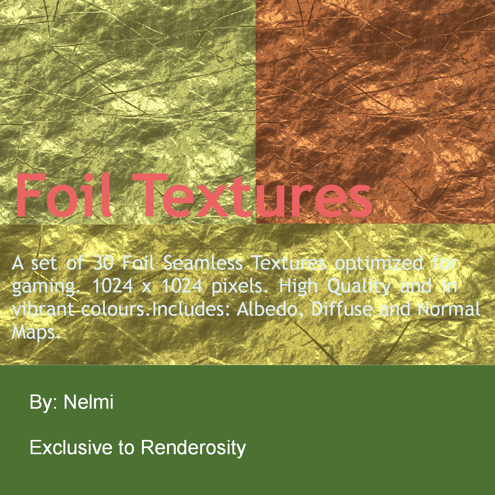 30 Aluminum Foil Seamless Textures by N/A