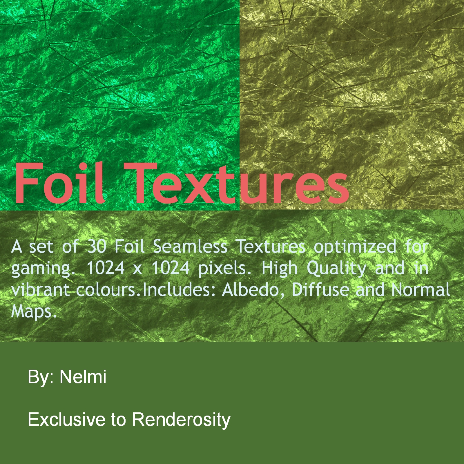 30 Aluminum Foil Seamless Textures by N/A