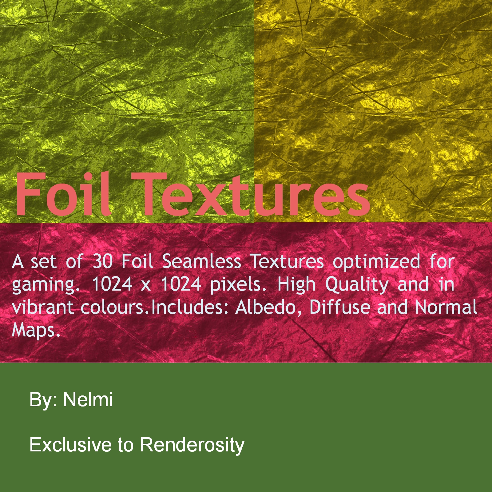 30 Aluminum Foil Seamless Textures by N/A
