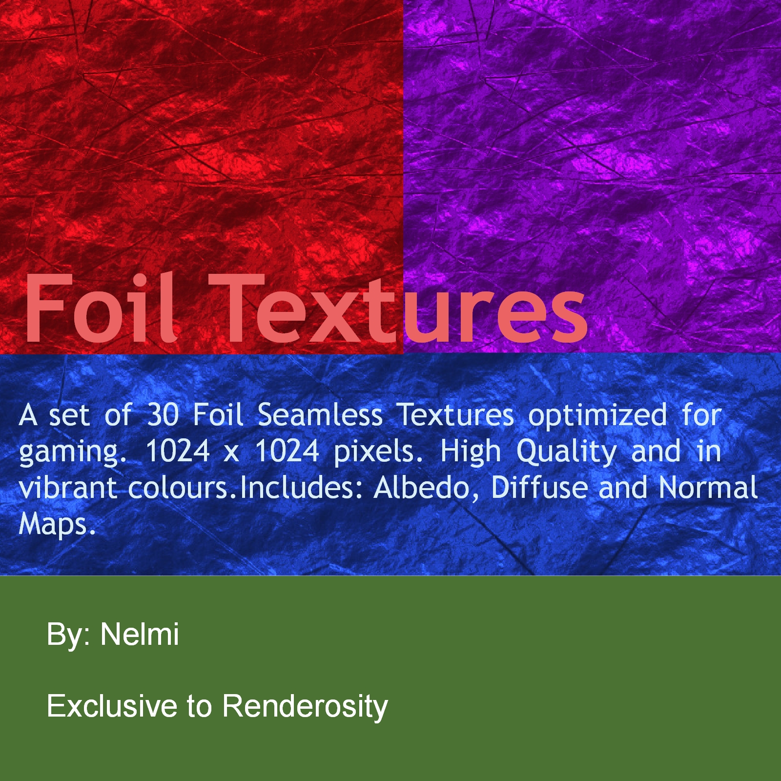 30 Aluminum Foil Seamless Textures by N/A