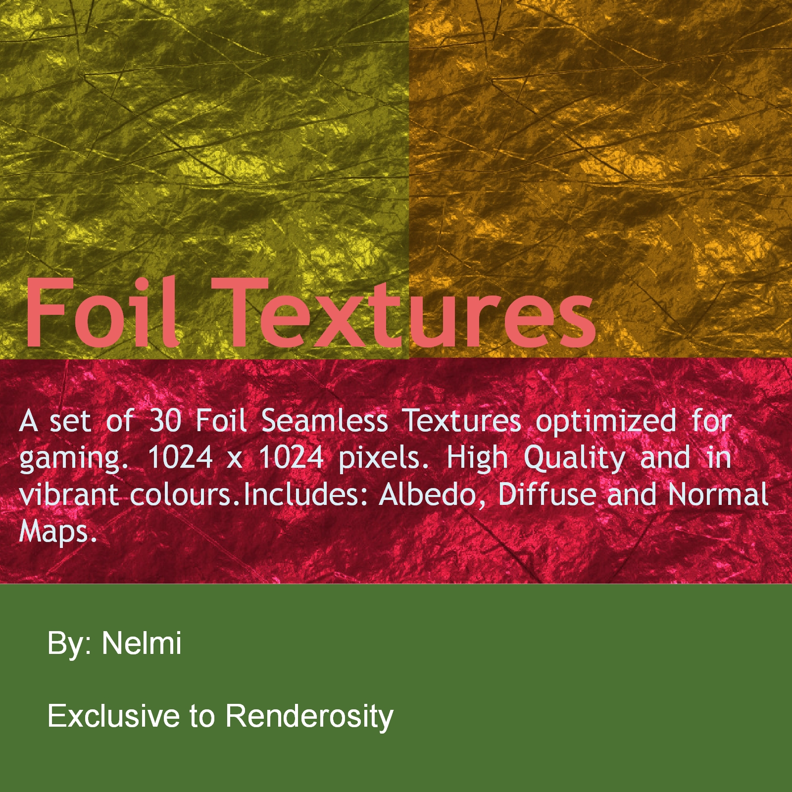 30 Aluminum Foil Seamless Textures by N/A