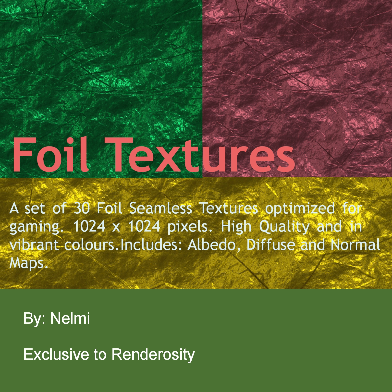 30 Aluminum Foil Seamless Textures by N/A