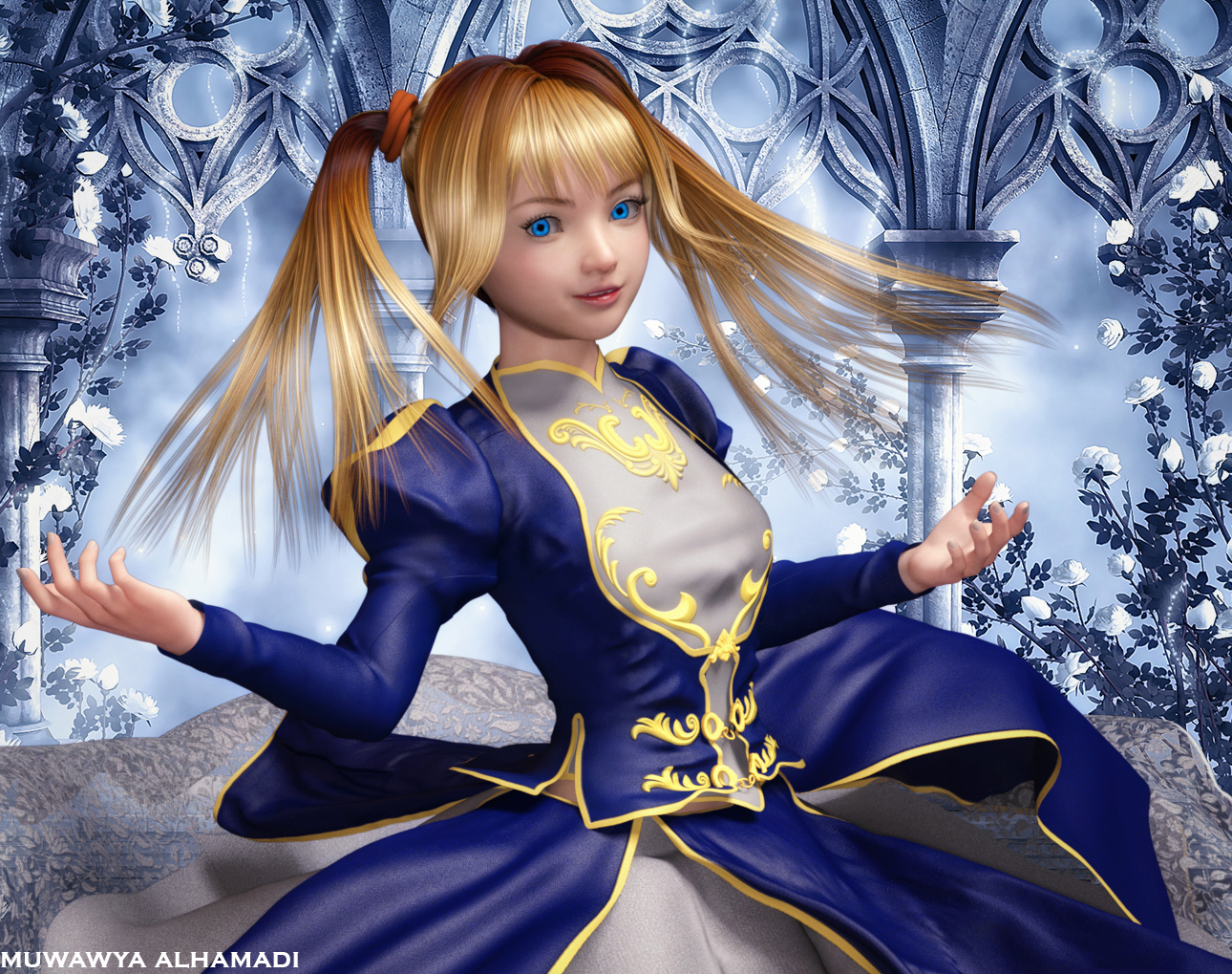 Fantasy Anime Haircut 4 _Yoko Hair_ for G3F G8F by N/A
