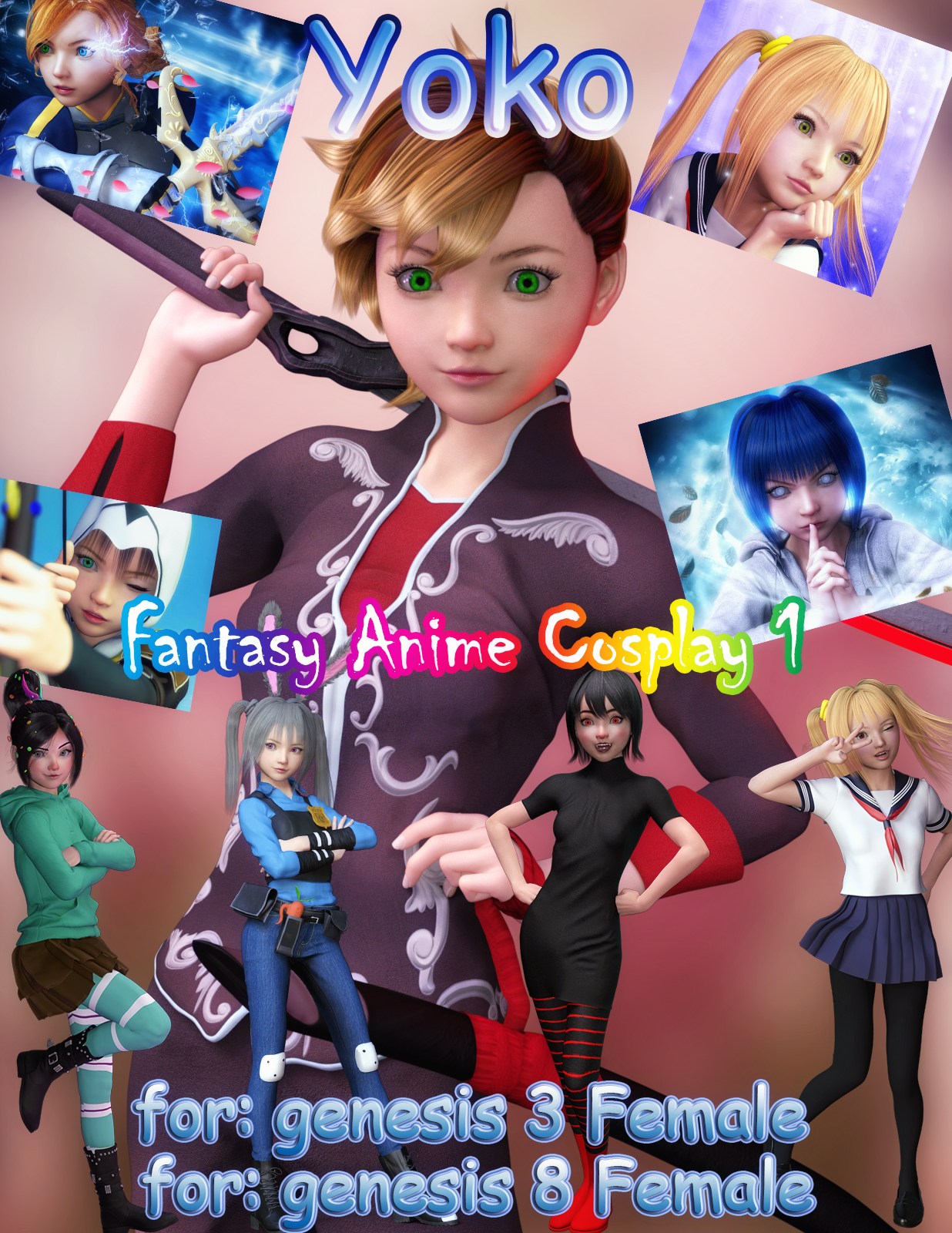 Fantasy-Anime-Cosplay 1 _ Yoko _ for G3F G8F by N/A