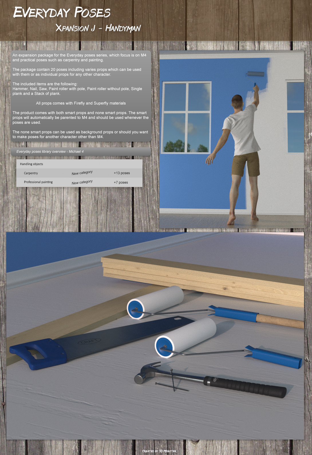 Everyday poses Xpansion J - Handyman by N/A
