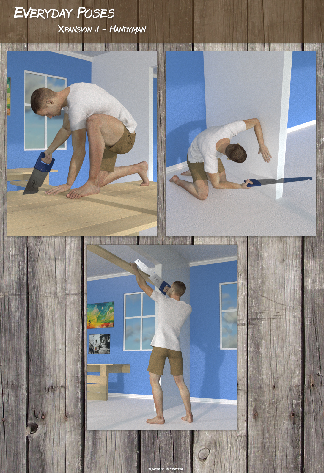 Everyday poses Xpansion J - Handyman by N/A