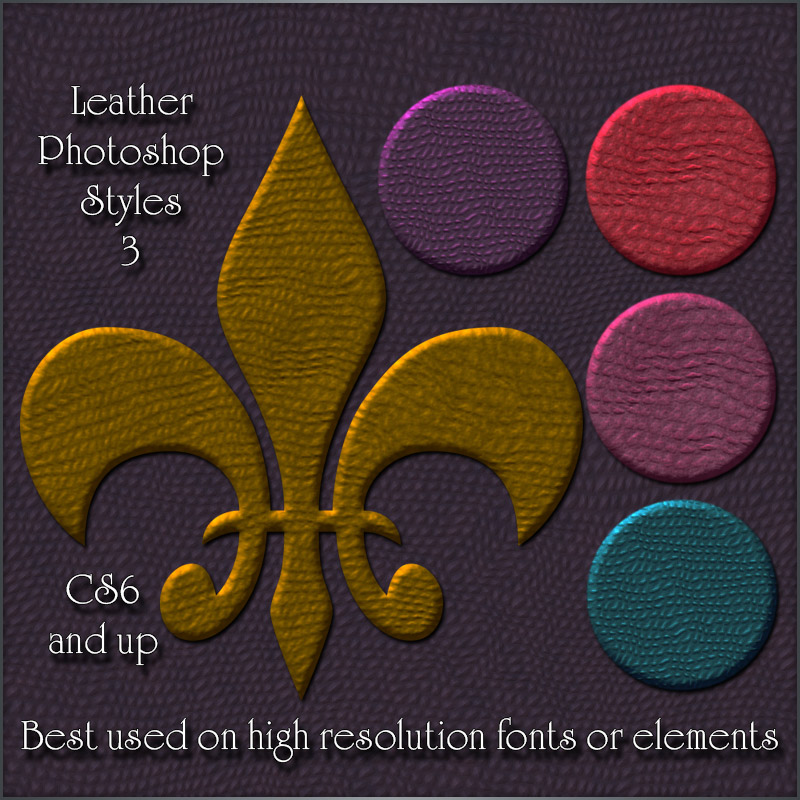 Leather Photoshop Styles 3 by N/A