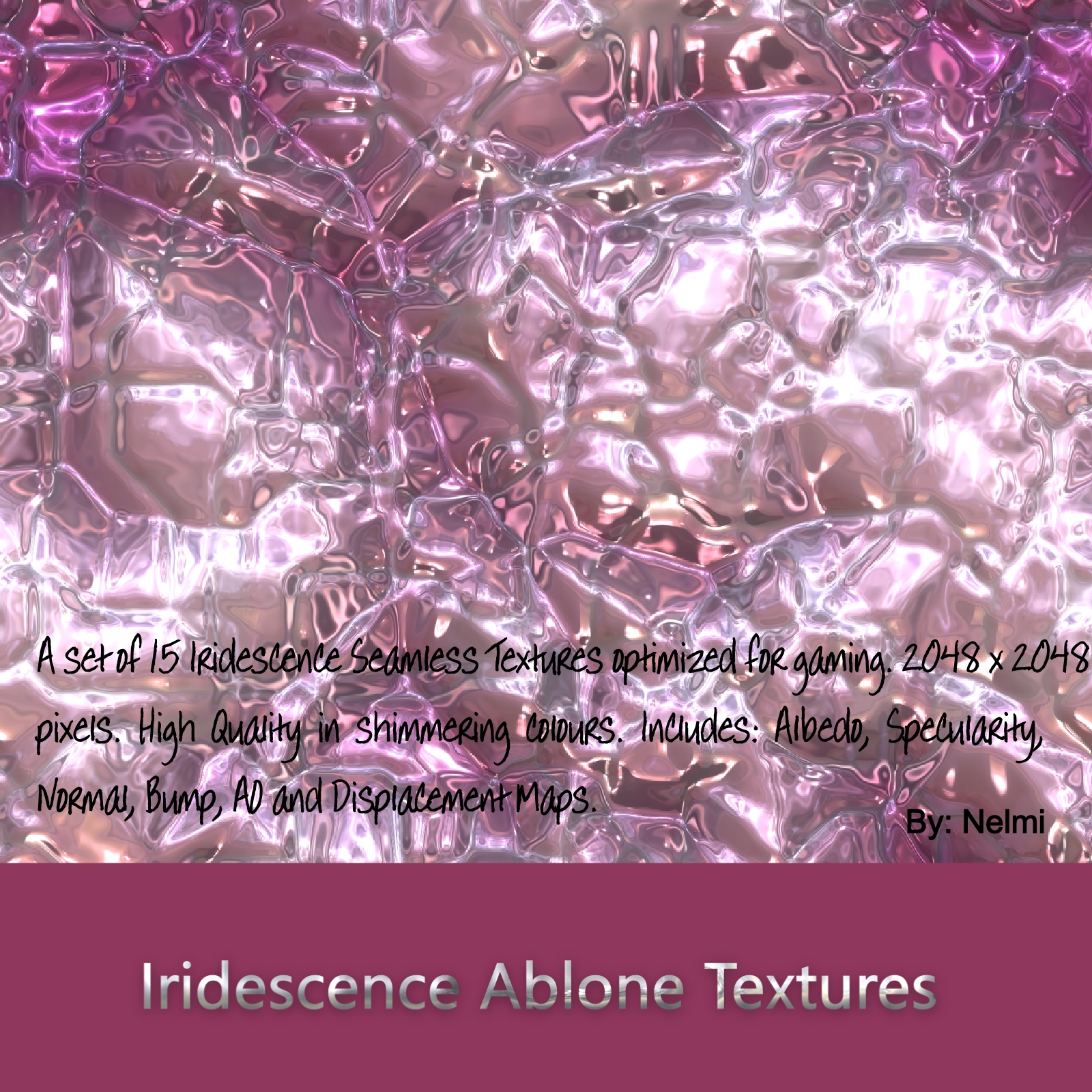 Iridescence Abalone Seamless Textures with Texture Maps - MR by N/A