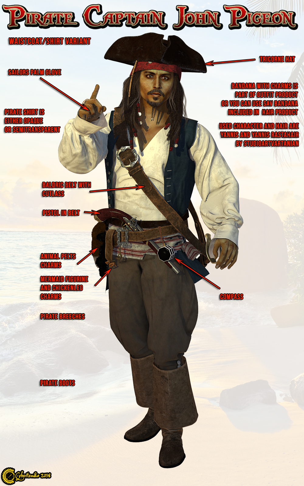Pirate Captain John Pigeon by N/A
