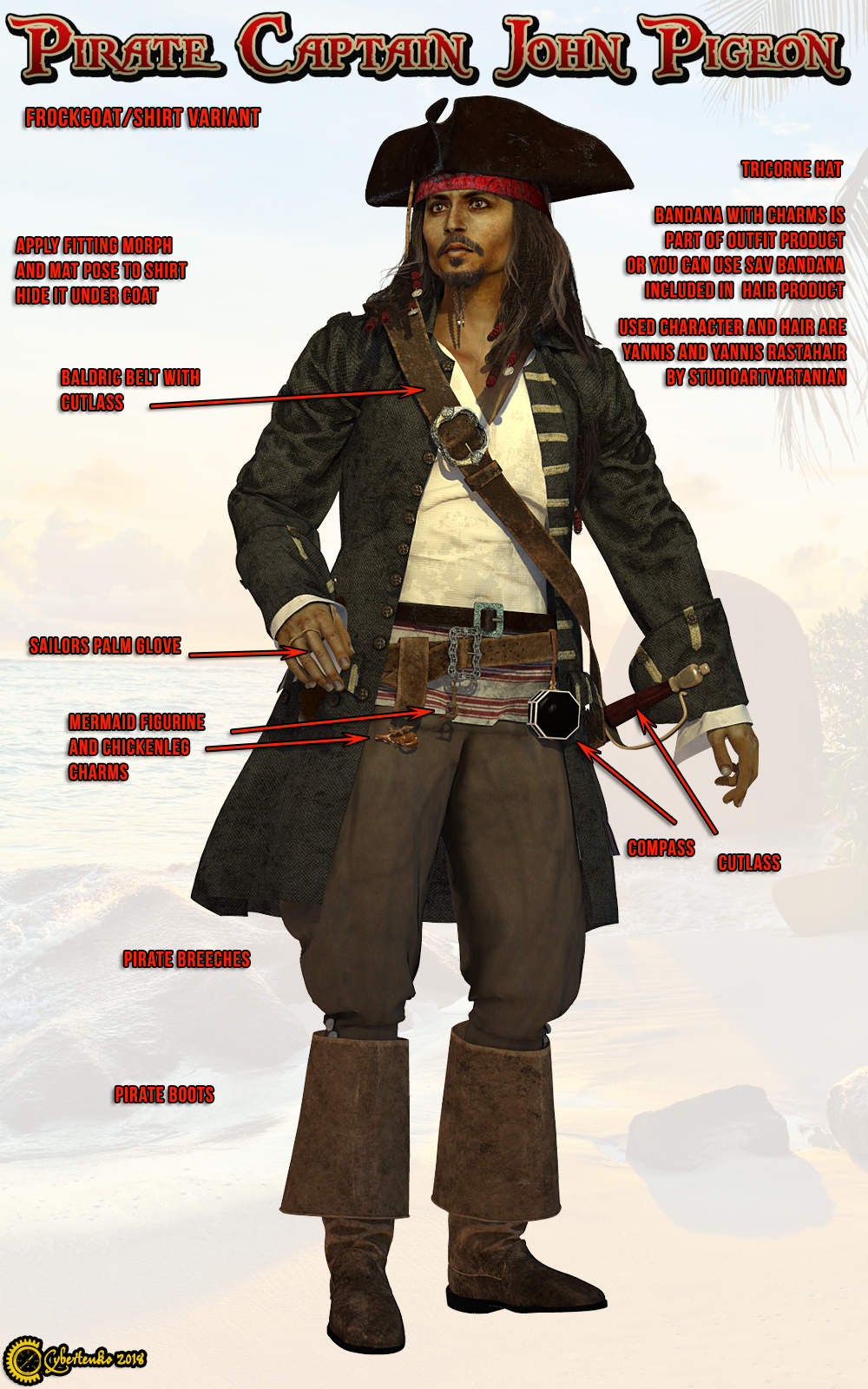 Pirate Captain John Pigeon by N/A