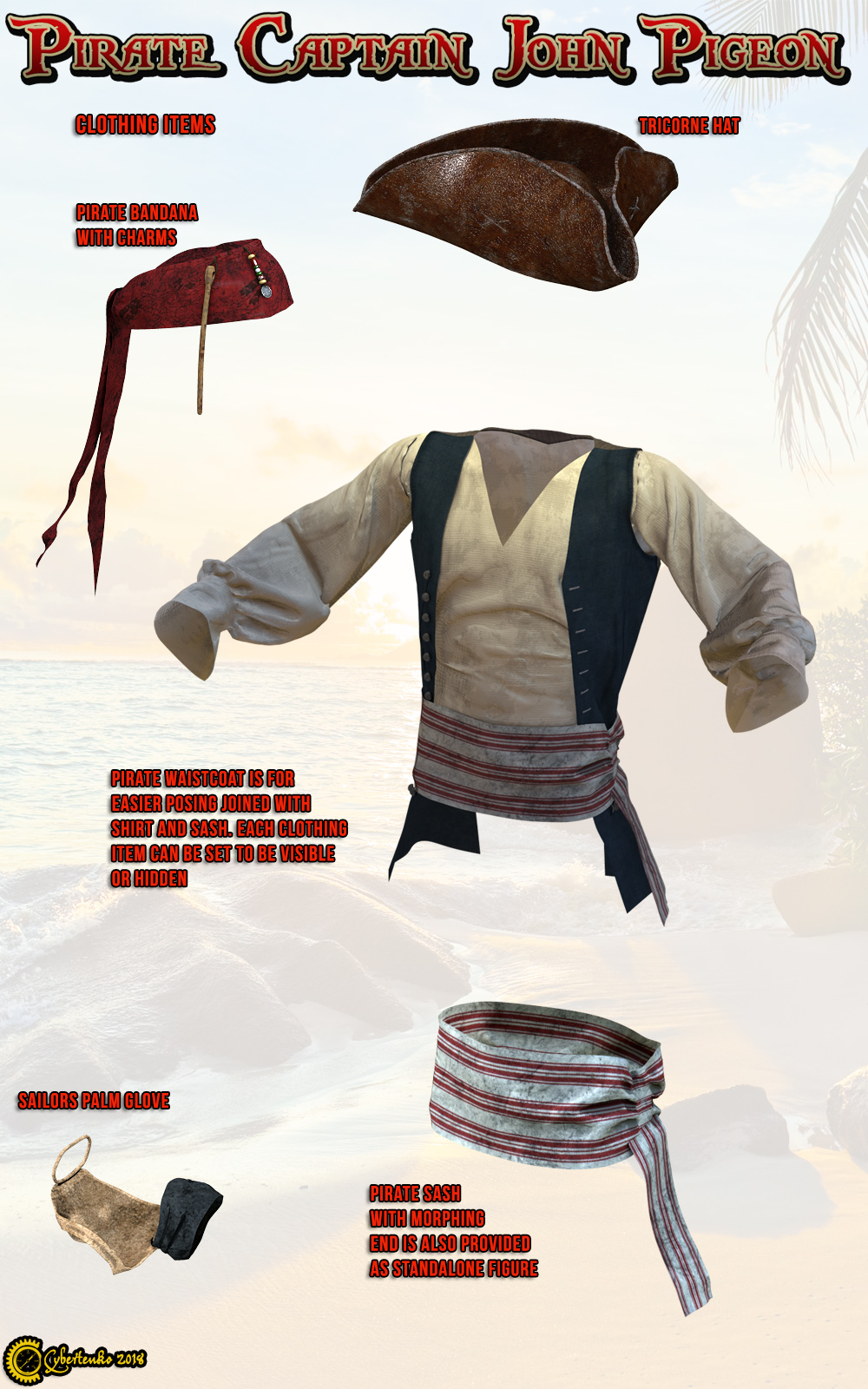 Pirate Captain John Pigeon by N/A