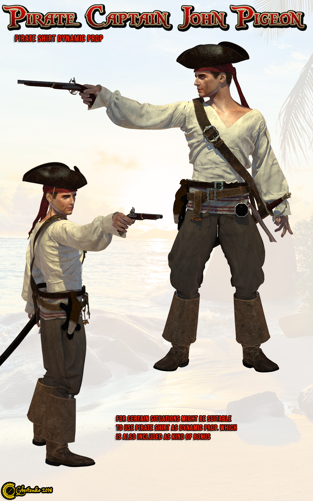 Pirate Captain John Pigeon by N/A