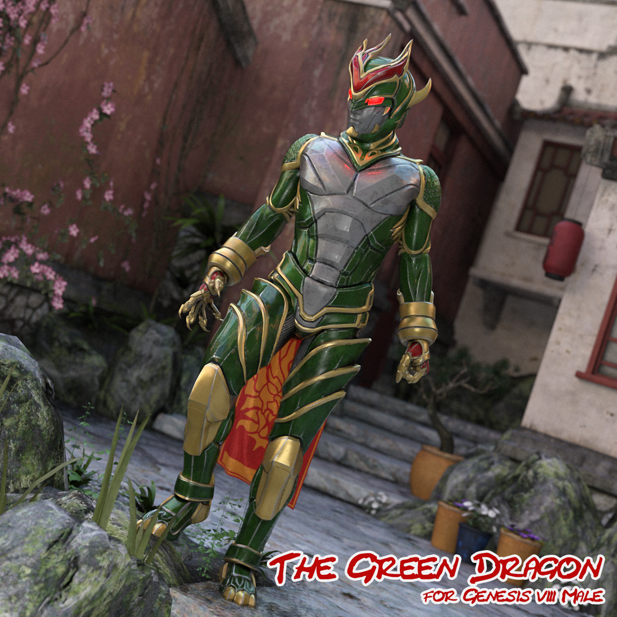 Green Dragon for Genesis 8 Male by N/A