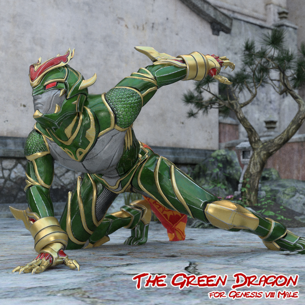 Green Dragon for Genesis 8 Male by N/A