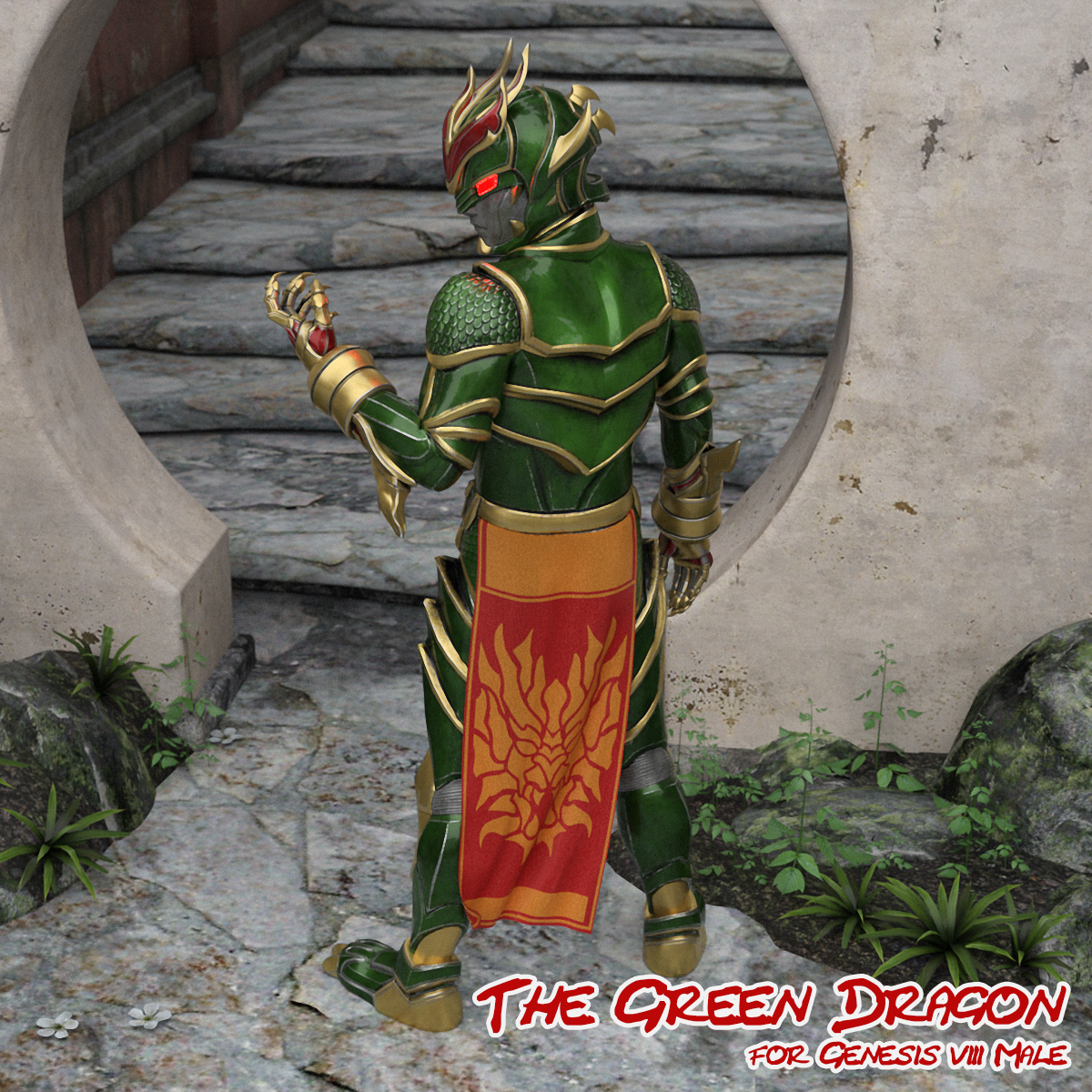 Green Dragon for Genesis 8 Male by N/A