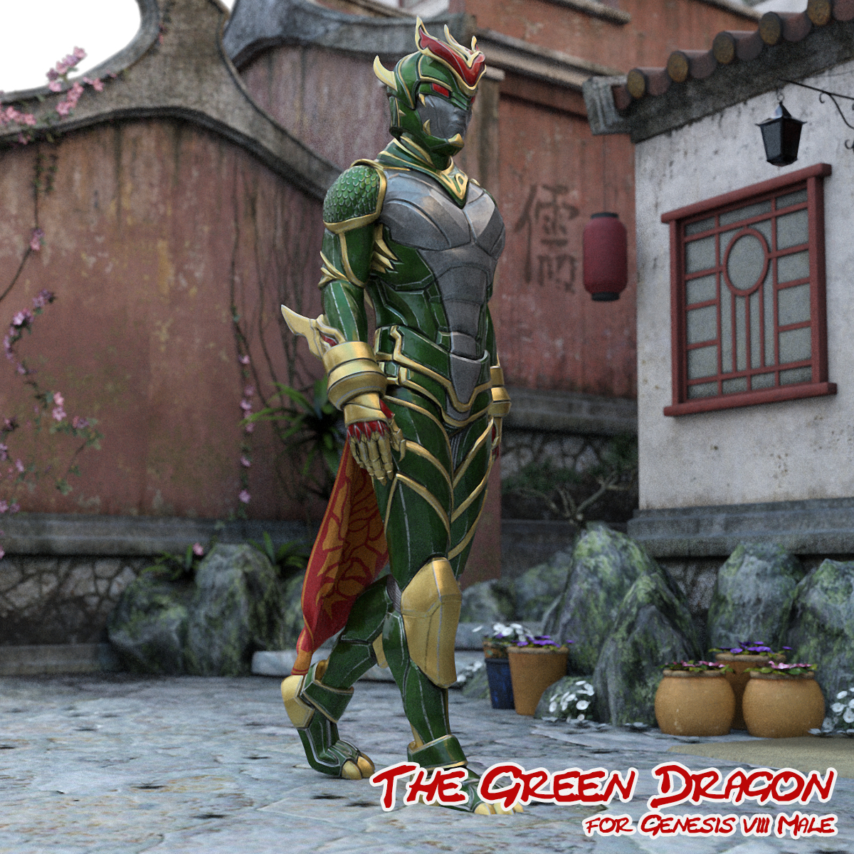 Green Dragon for Genesis 8 Male by N/A