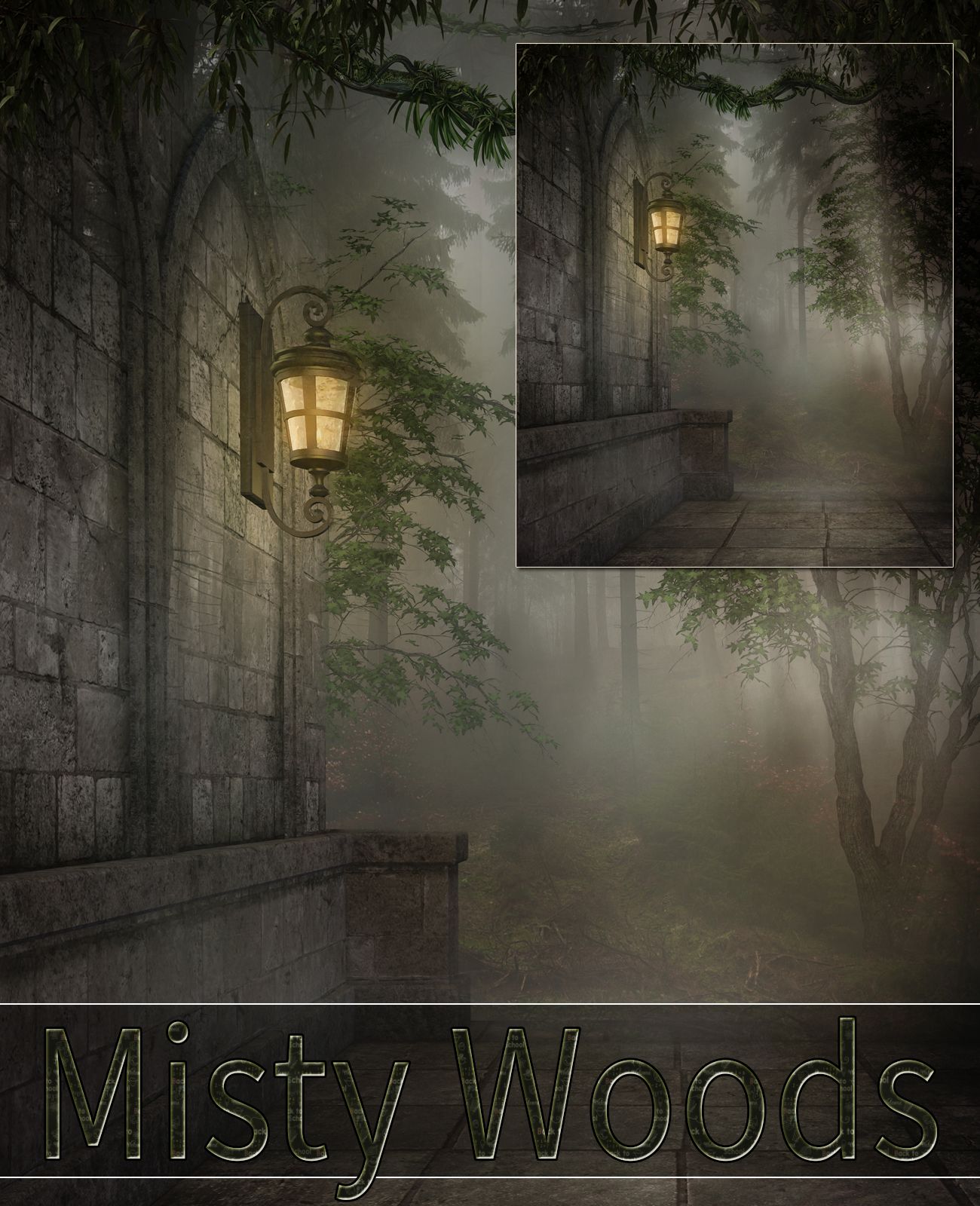Misty Woods Backgrounds by N/A