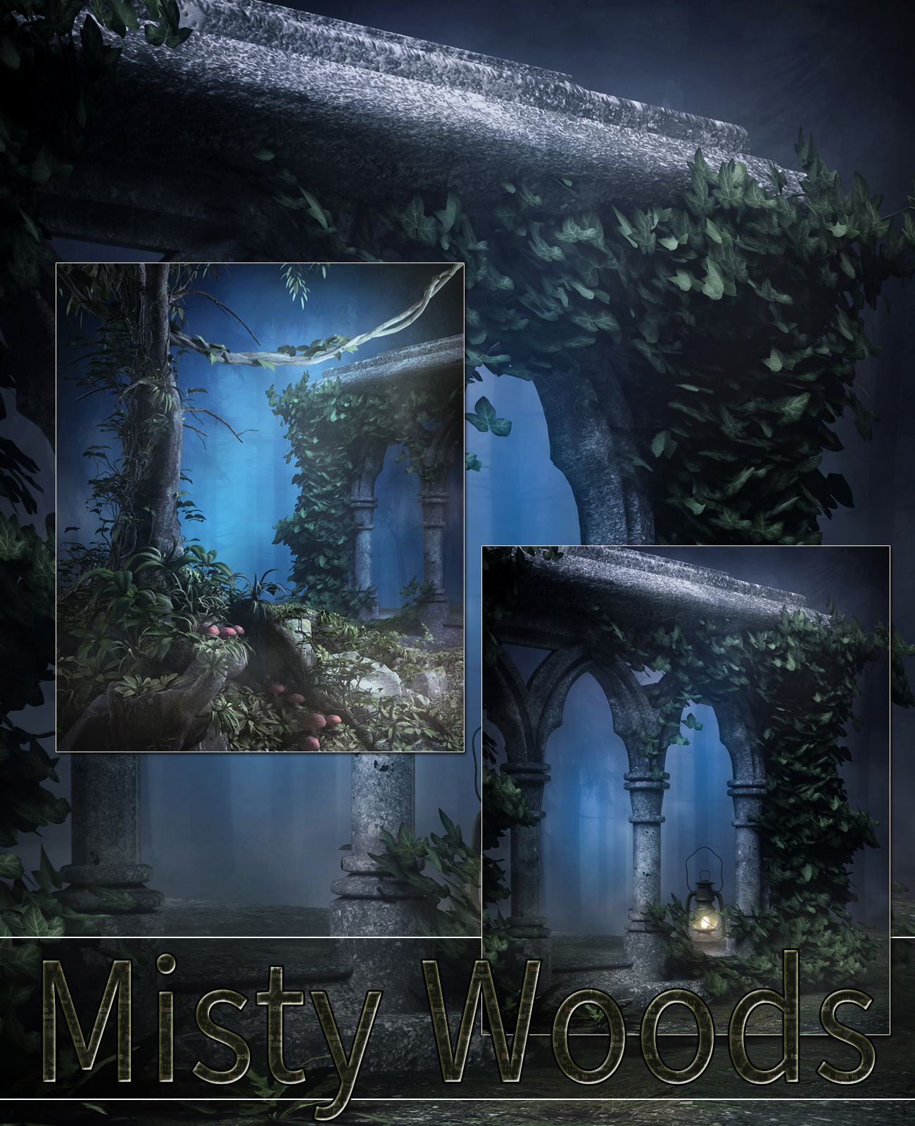 Misty Woods Backgrounds by N/A
