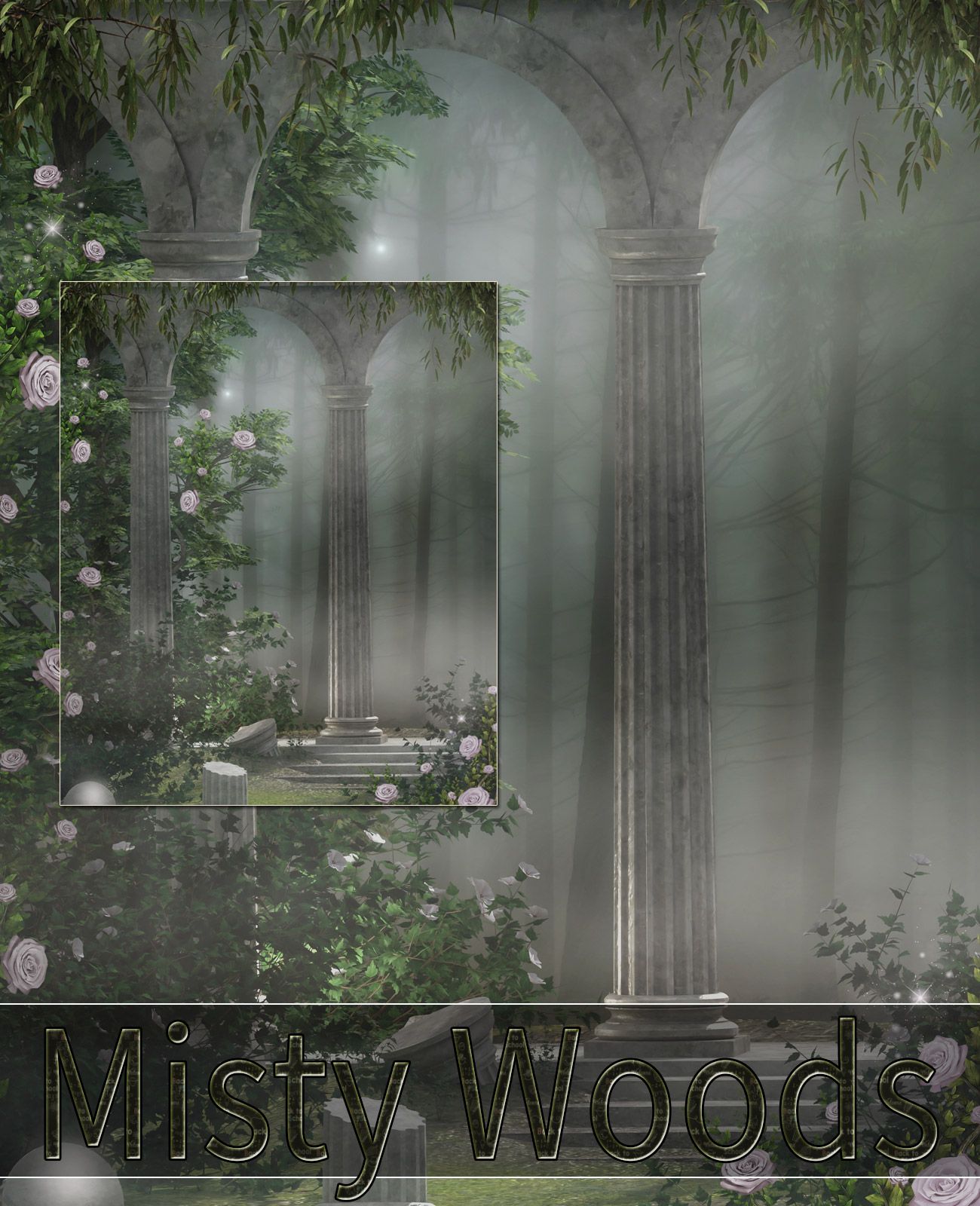 Misty Woods Backgrounds by N/A