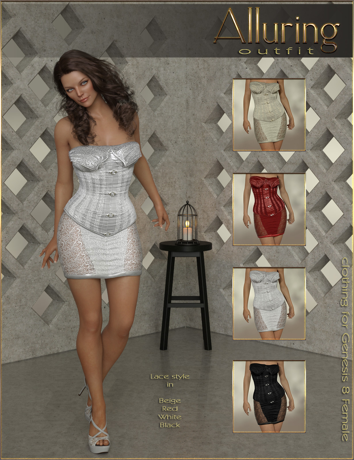 Alluring Outfit for Genesis 8 Female by N/A