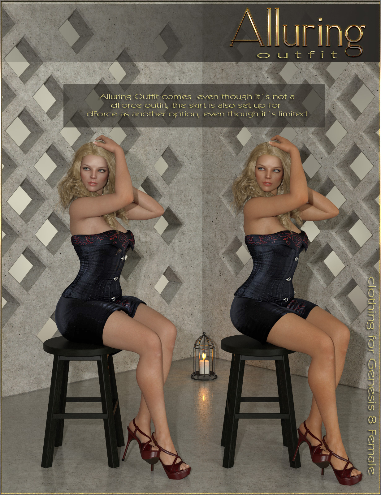 Alluring Outfit for Genesis 8 Female by N/A