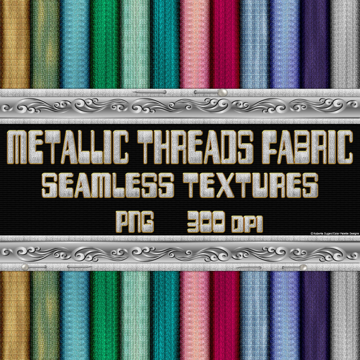 Metallic Threads Fabric Seamless Texture Pack by N/A