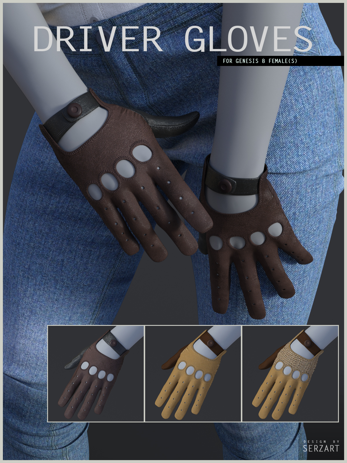 Driver Gloves for Genesis 8 Female by N/A