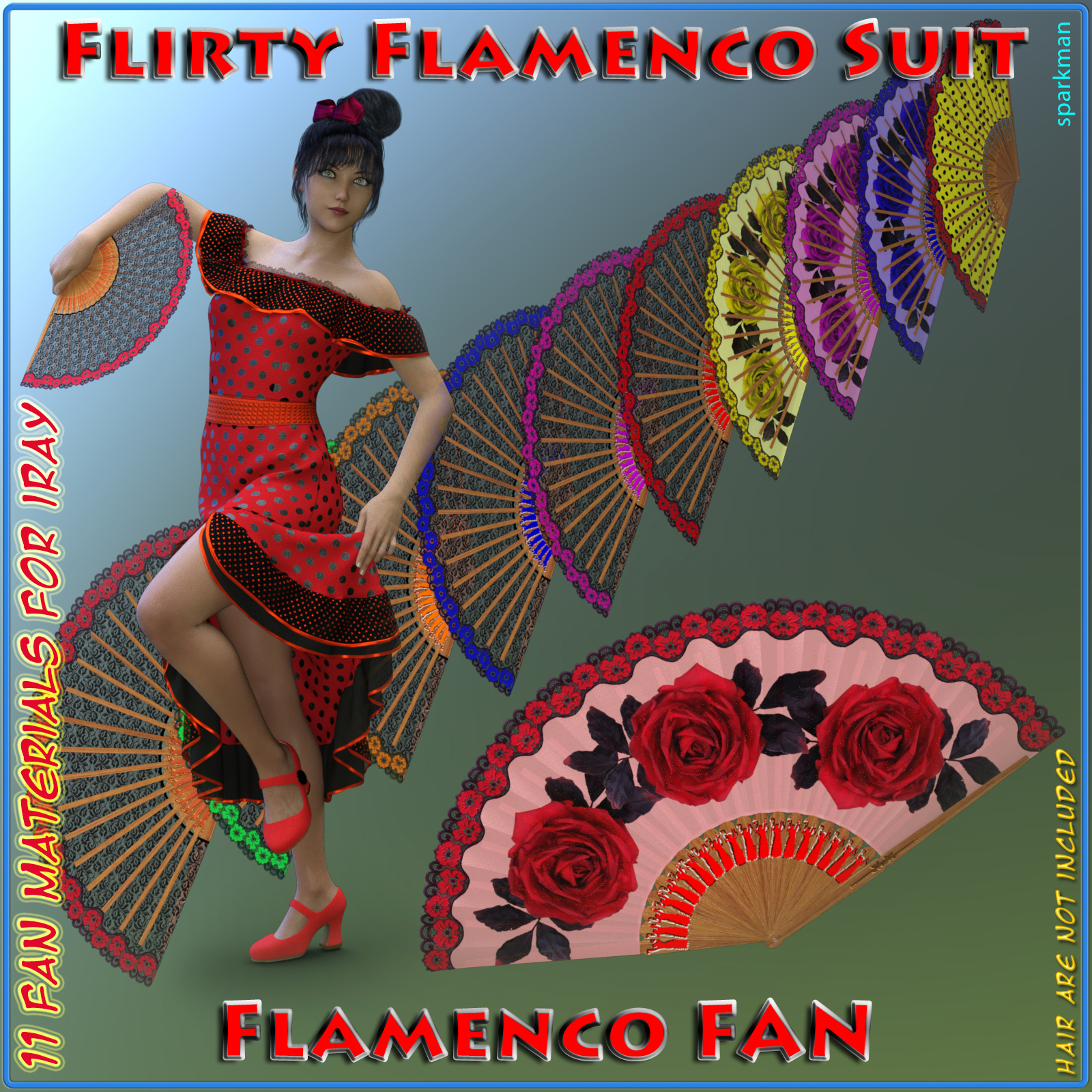 dForce Flirty Flamenco Suit for Genesis 8 and Genesis 3 Female by N/A