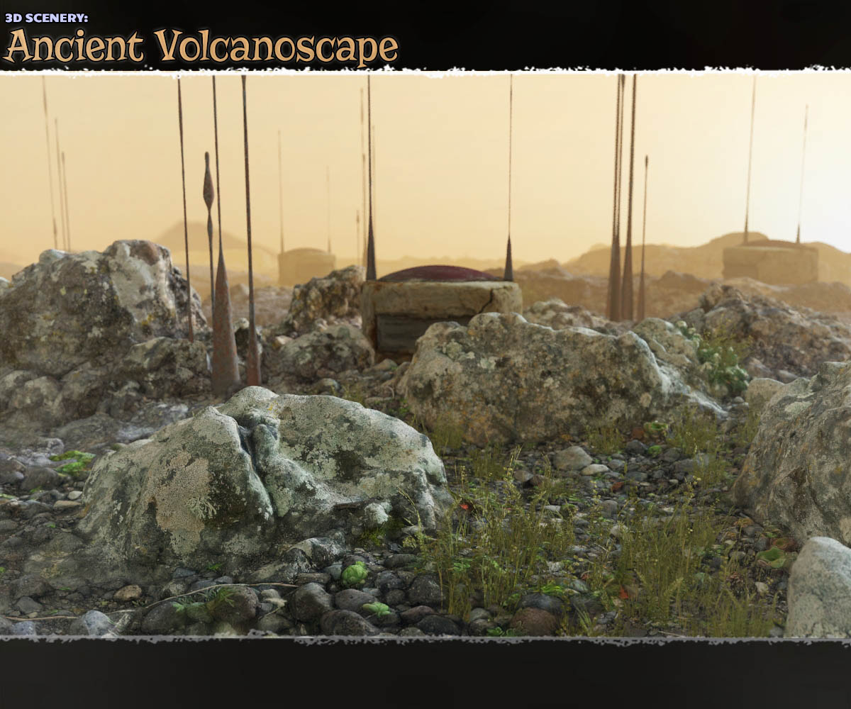 3D Scenery: Ancient Volcanoscape by N/A