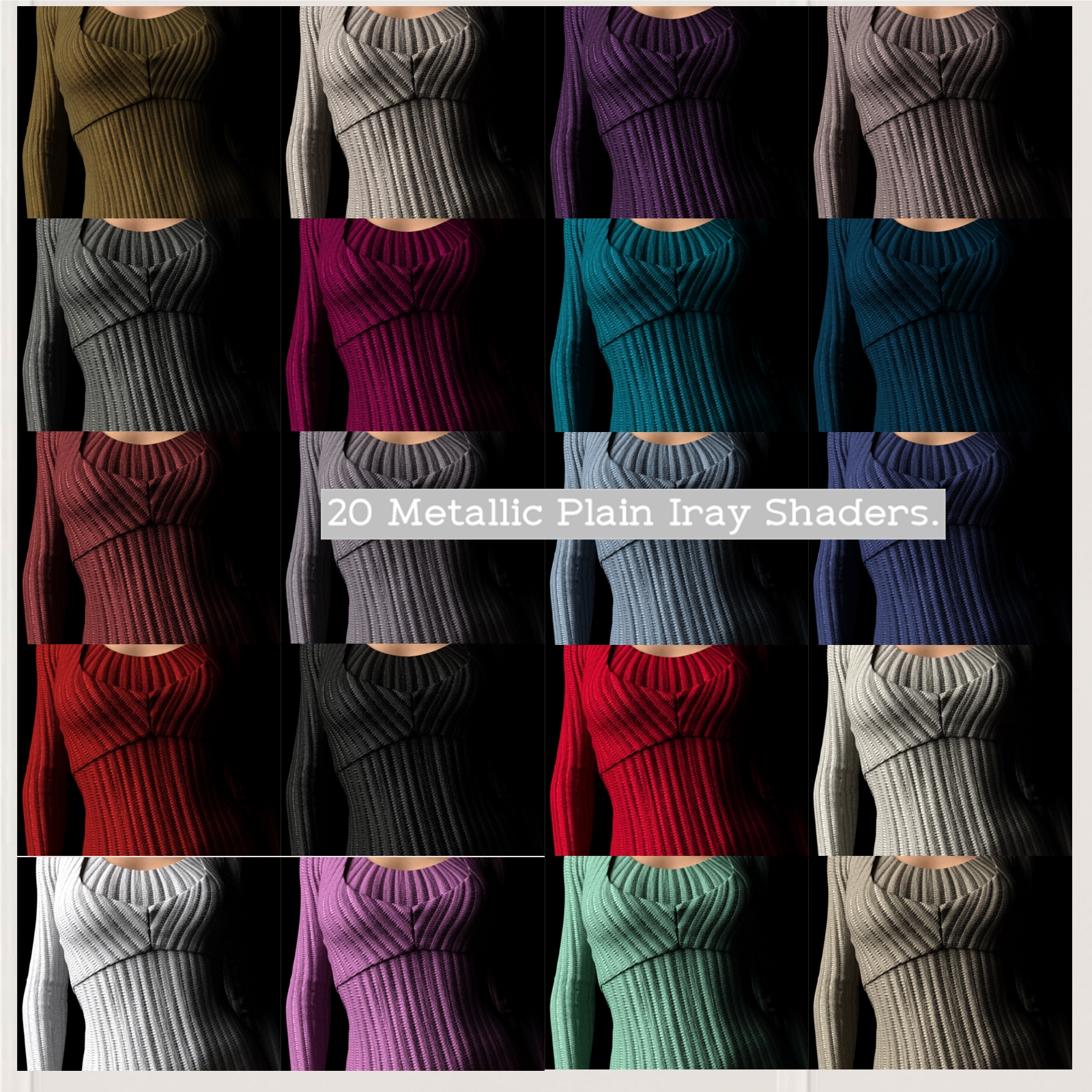 80 Wool Knitted Iray Shaders - Merchant Resource by N/A