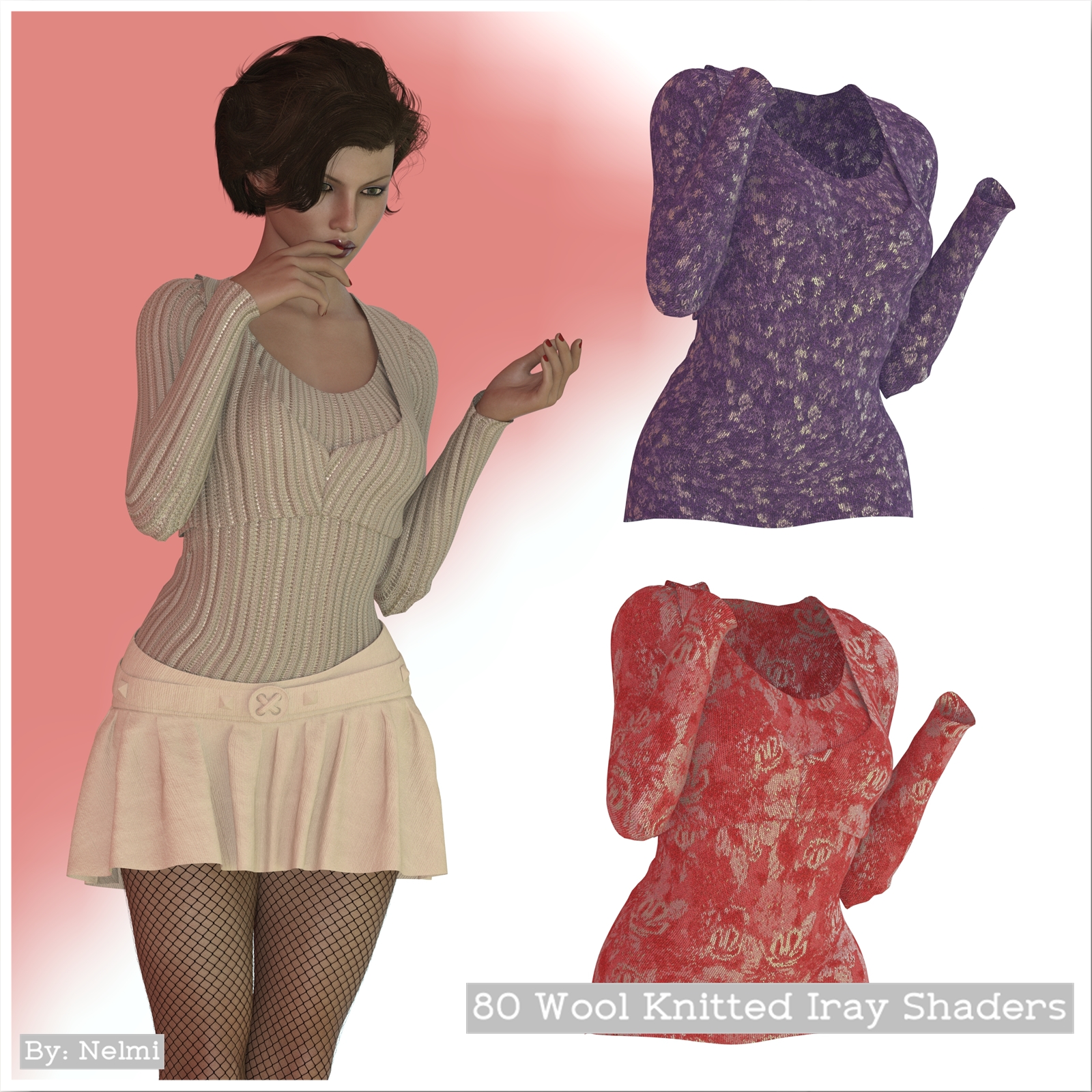 80 Wool Knitted Iray Shaders - Merchant Resource by N/A