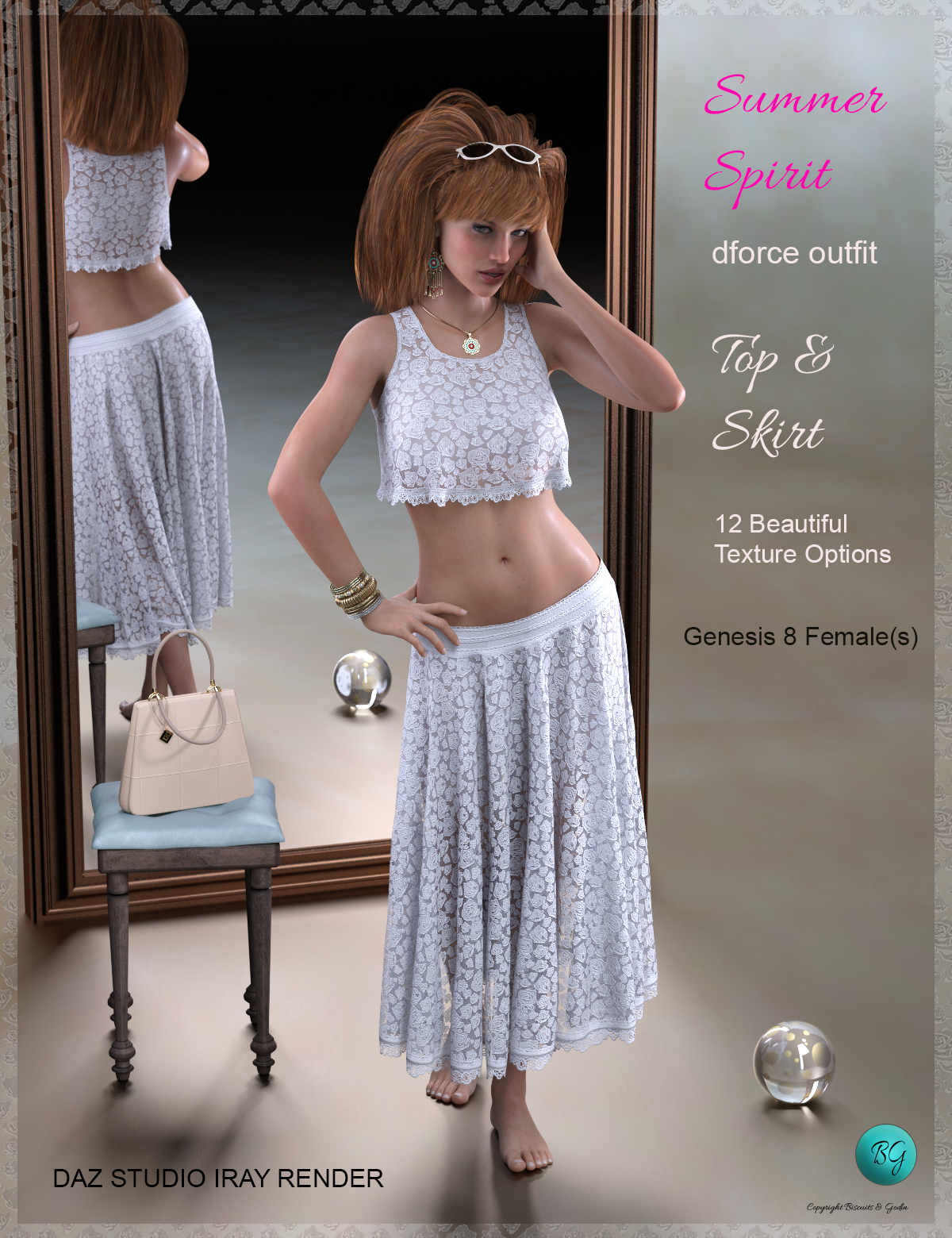 dForce - GB Summer Spirit Outfit for Genesis 8 Female by N/A