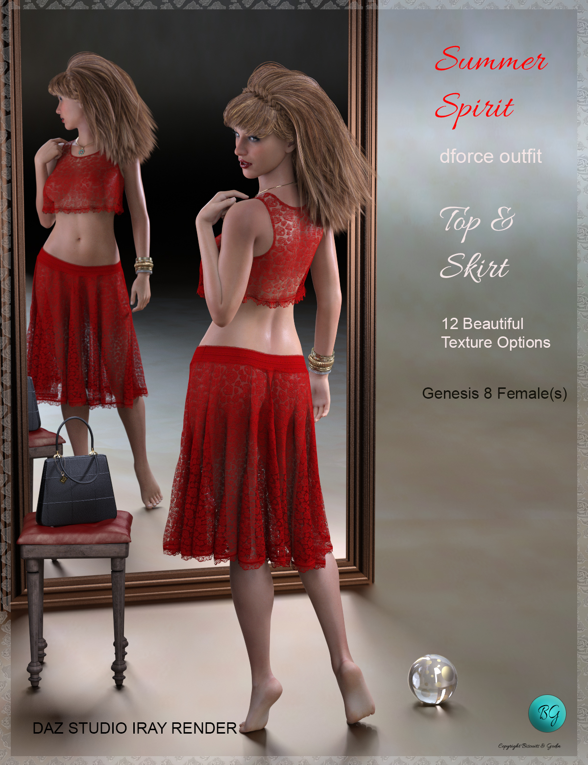 dForce - GB Summer Spirit Outfit for Genesis 8 Female by N/A