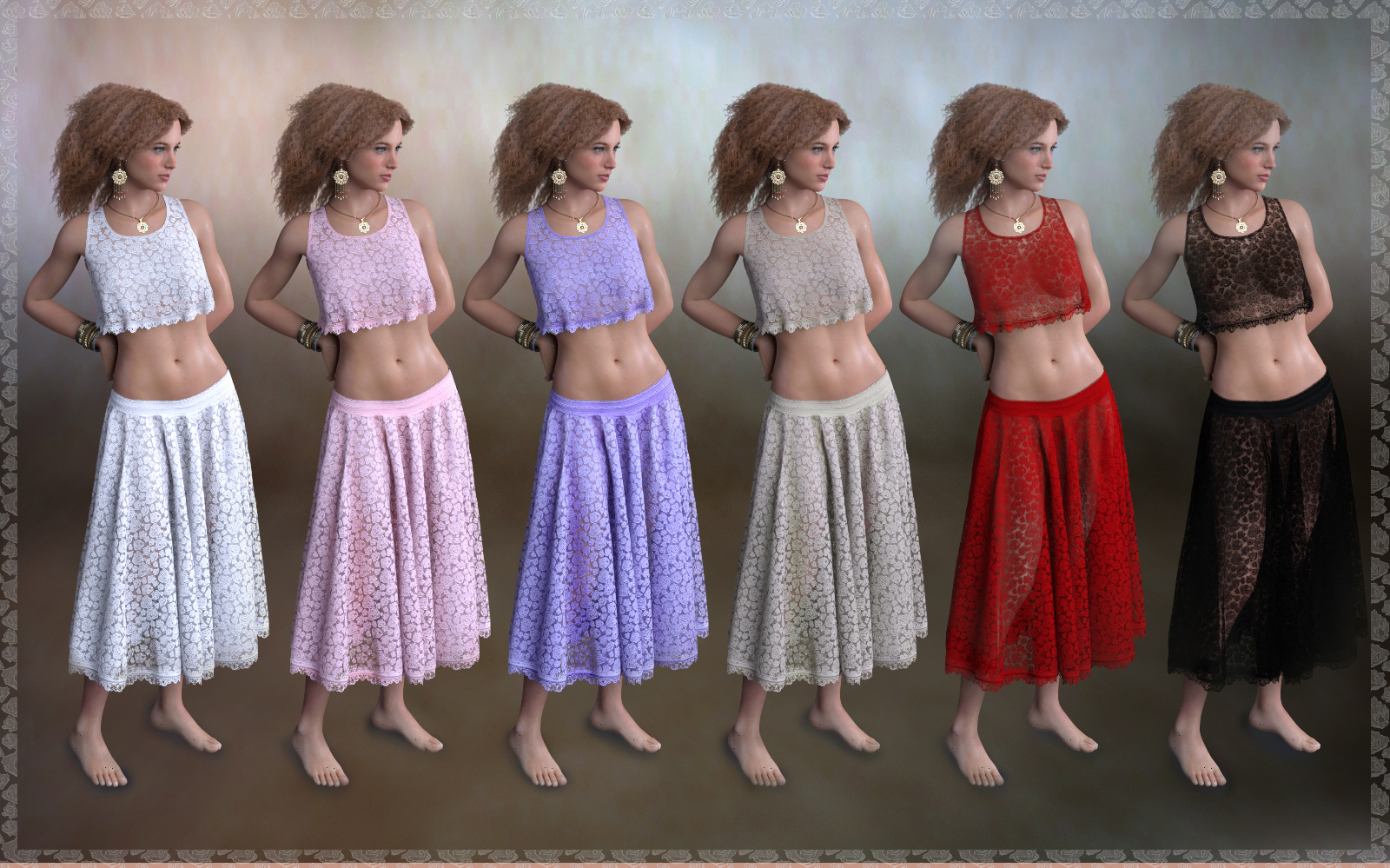 dForce - GB Summer Spirit Outfit for Genesis 8 Female by N/A