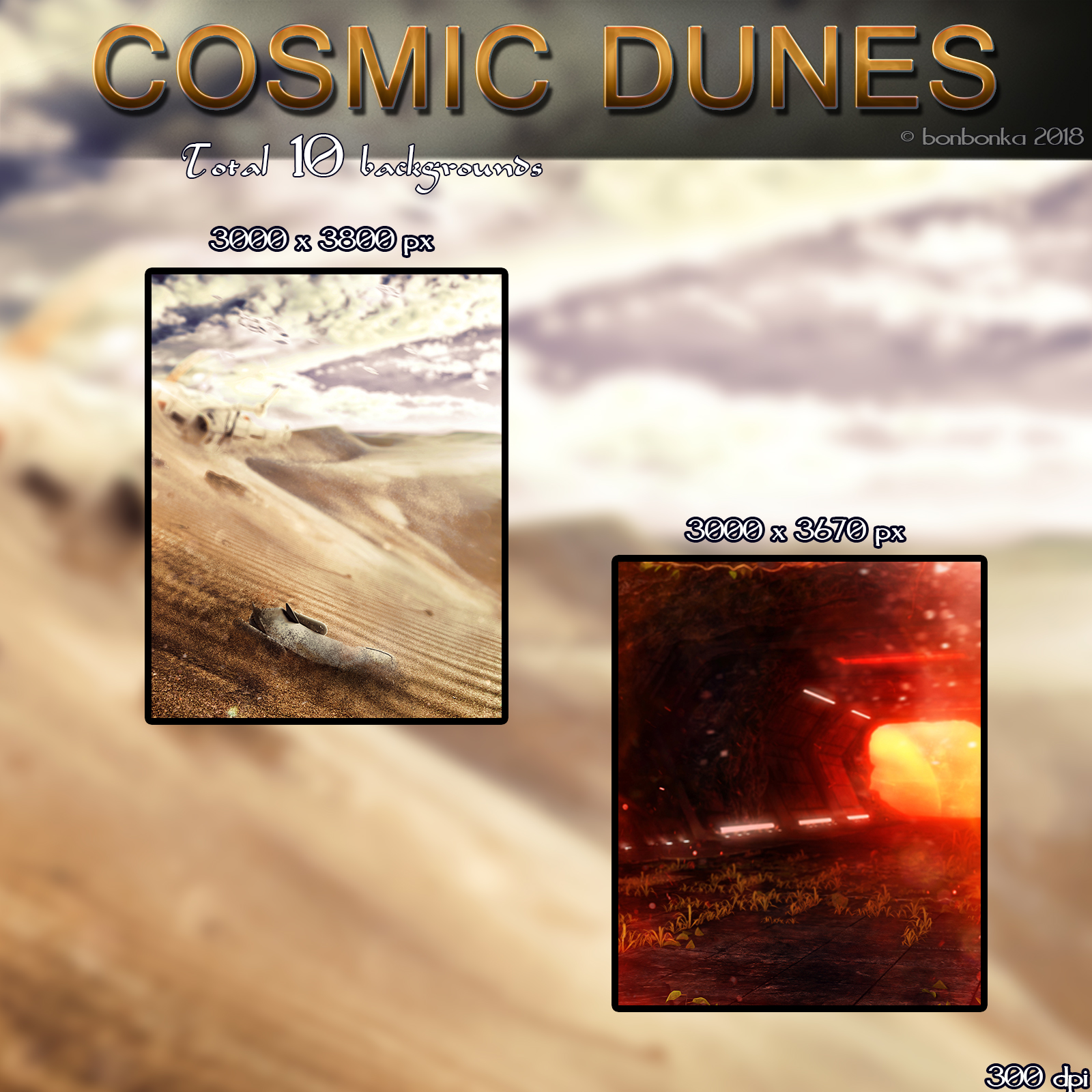Cosmic Dunes - 2D backgrounds by N/A
