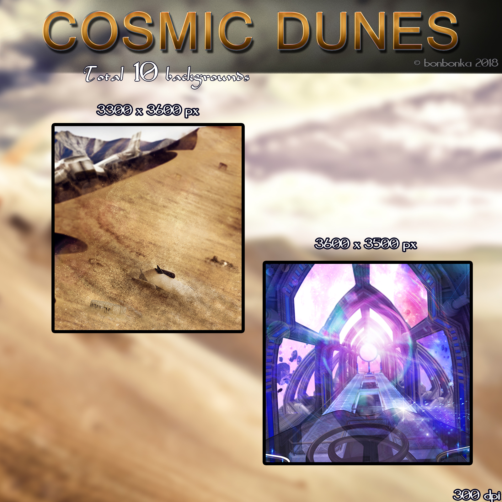 Cosmic Dunes - 2D backgrounds by N/A