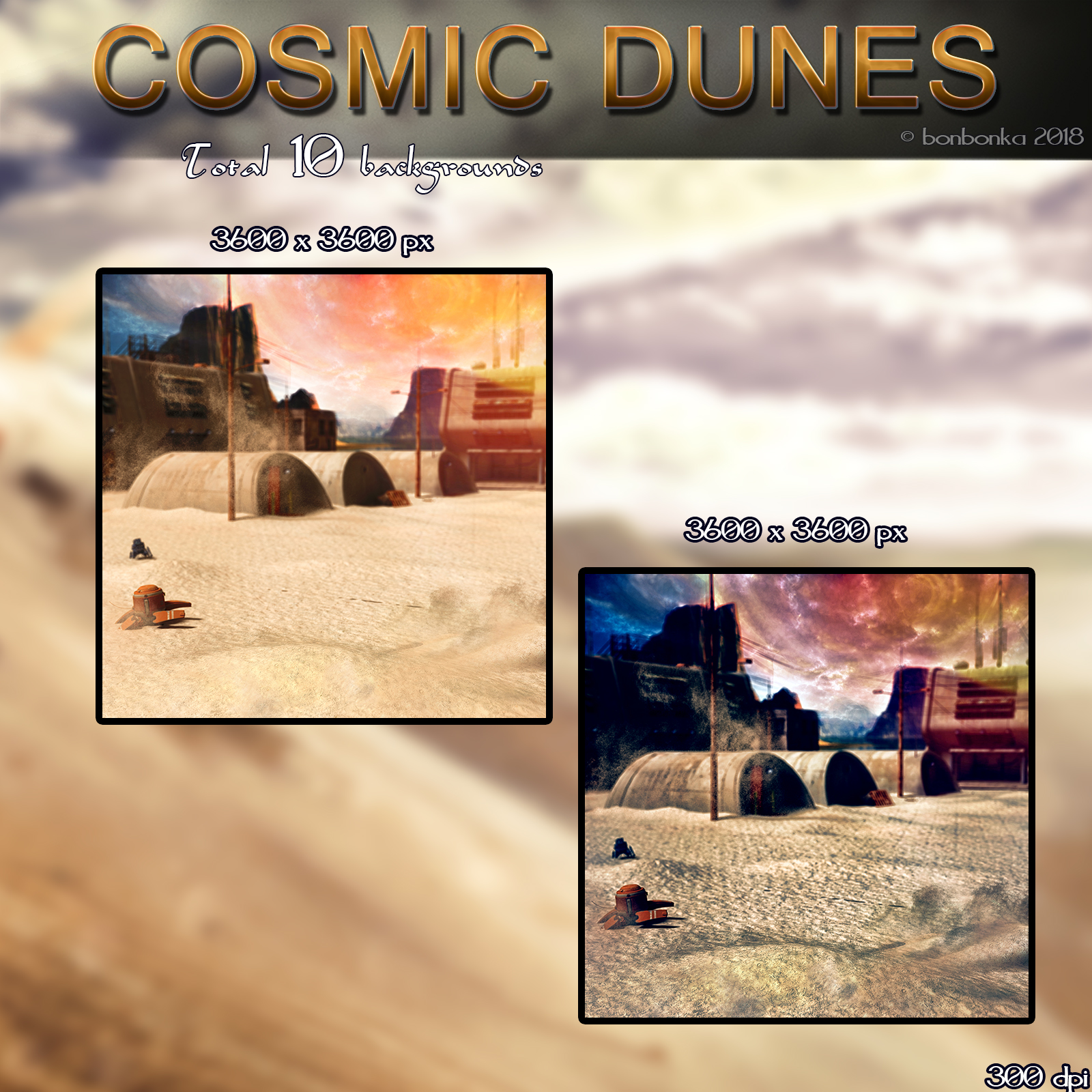 Cosmic Dunes - 2D backgrounds by N/A