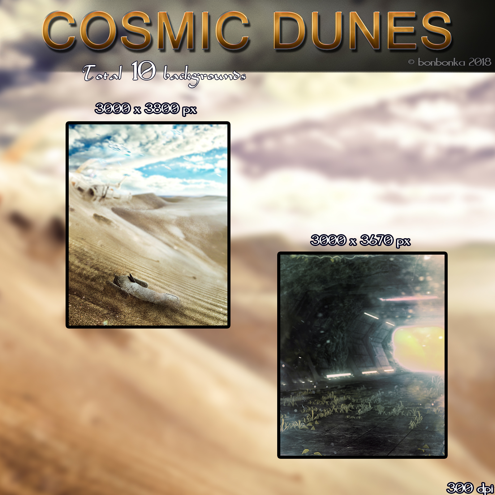 Cosmic Dunes - 2D backgrounds by N/A