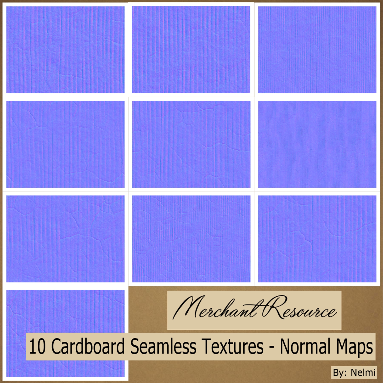 10 Cardboard Textures with maps - MR by N/A