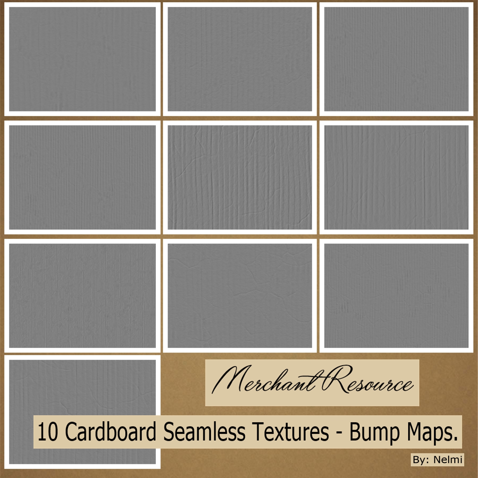 10 Cardboard Textures with maps - MR by N/A
