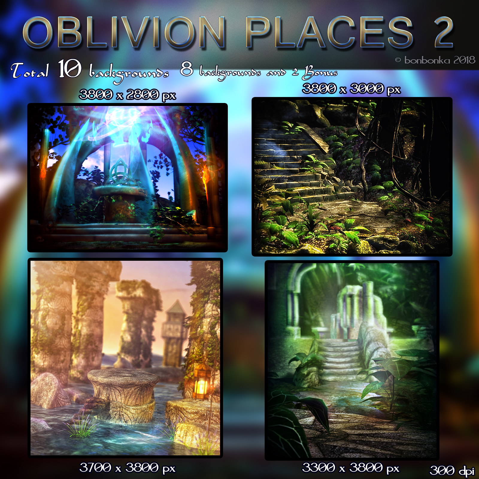 Oblivion Places 2 - 2D backgrounds by N/A