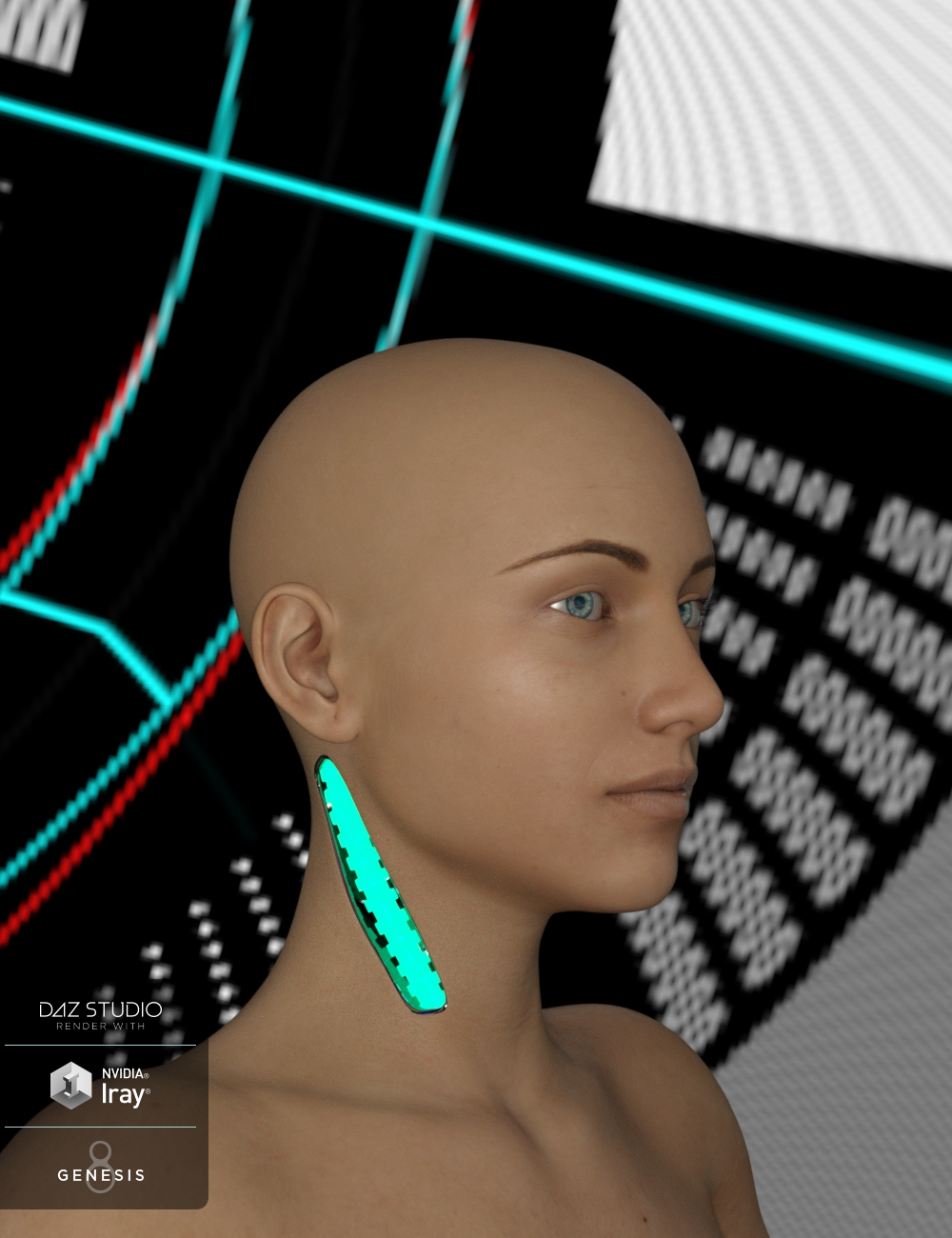 Cybernetic Neck for Genesis 8 Females by N/A