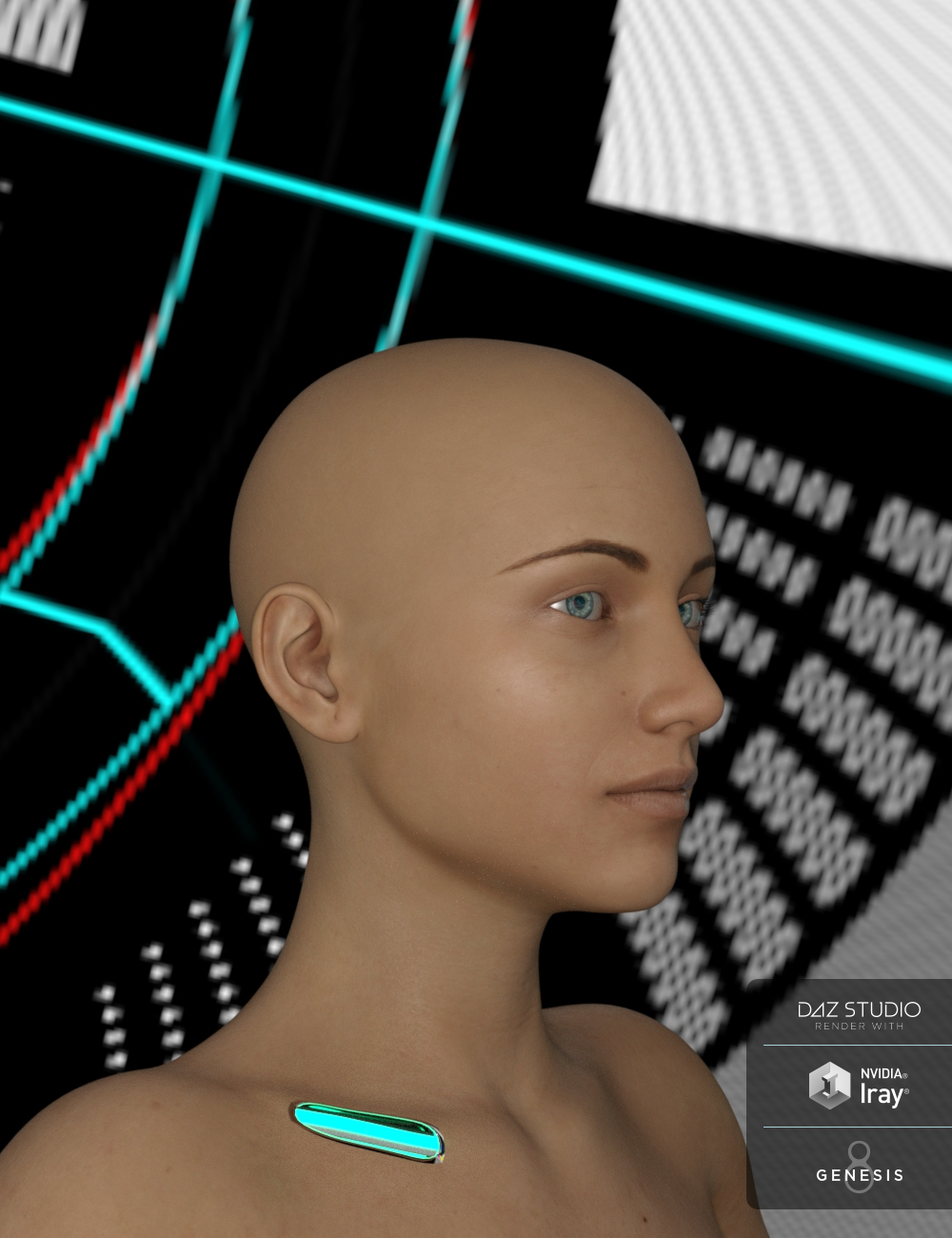 Cybernetic Neck for Genesis 8 Females by N/A